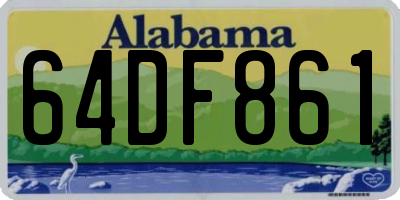 AL license plate 64DF861
