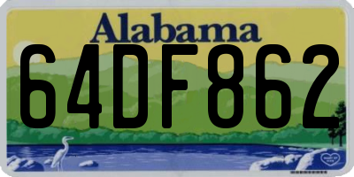 AL license plate 64DF862