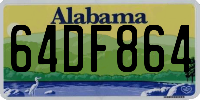 AL license plate 64DF864