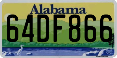 AL license plate 64DF866