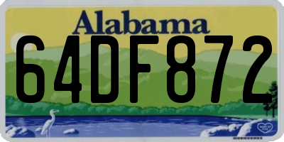 AL license plate 64DF872