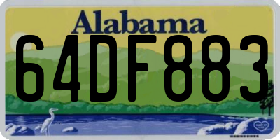 AL license plate 64DF883