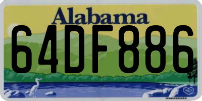 AL license plate 64DF886
