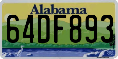 AL license plate 64DF893