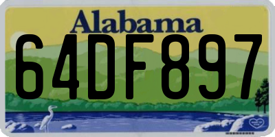 AL license plate 64DF897