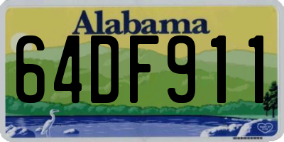AL license plate 64DF911