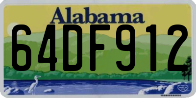 AL license plate 64DF912