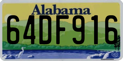 AL license plate 64DF916