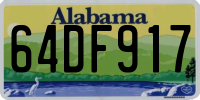AL license plate 64DF917