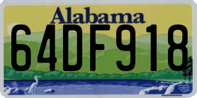 AL license plate 64DF918