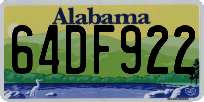 AL license plate 64DF922