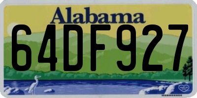 AL license plate 64DF927