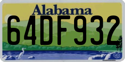 AL license plate 64DF932