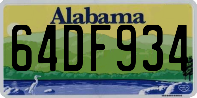 AL license plate 64DF934