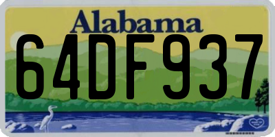 AL license plate 64DF937