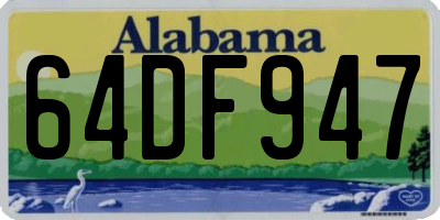 AL license plate 64DF947