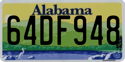 AL license plate 64DF948