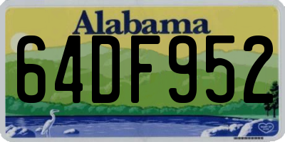 AL license plate 64DF952