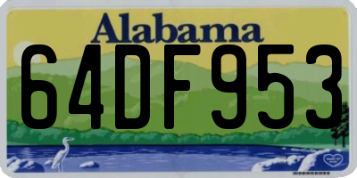 AL license plate 64DF953