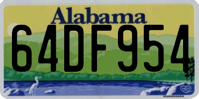 AL license plate 64DF954
