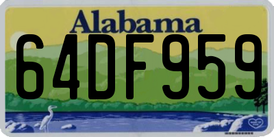 AL license plate 64DF959