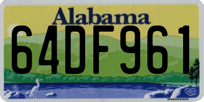 AL license plate 64DF961