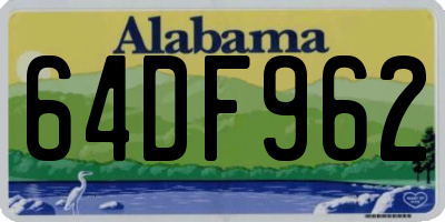 AL license plate 64DF962