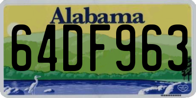 AL license plate 64DF963
