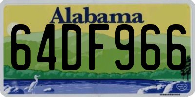AL license plate 64DF966