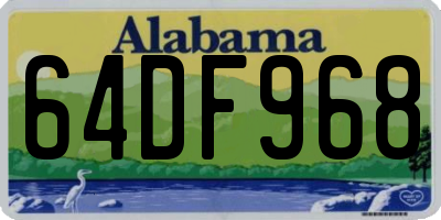 AL license plate 64DF968