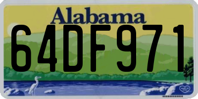 AL license plate 64DF971
