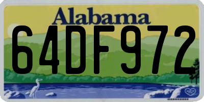 AL license plate 64DF972