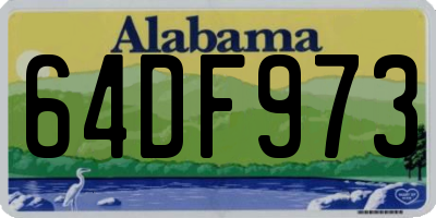 AL license plate 64DF973