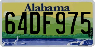 AL license plate 64DF975