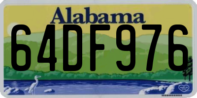AL license plate 64DF976