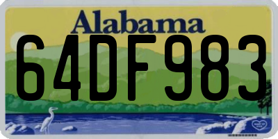 AL license plate 64DF983