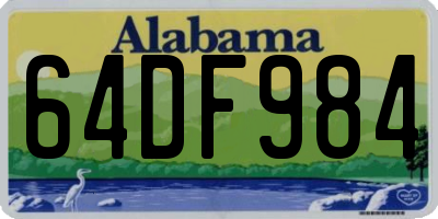 AL license plate 64DF984