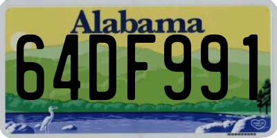 AL license plate 64DF991