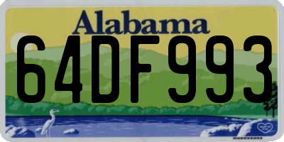 AL license plate 64DF993