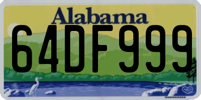 AL license plate 64DF999