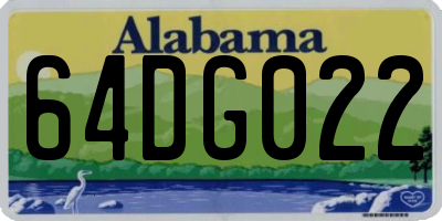 AL license plate 64DG022