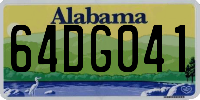 AL license plate 64DG041