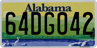 AL license plate 64DG042