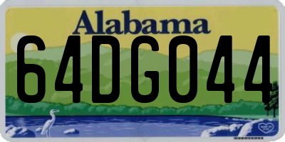 AL license plate 64DG044