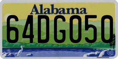 AL license plate 64DG050