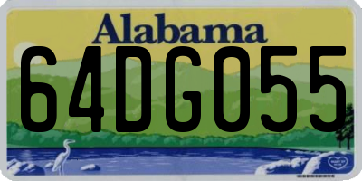 AL license plate 64DG055
