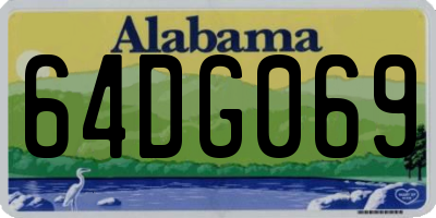 AL license plate 64DG069