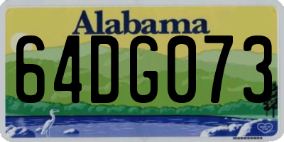 AL license plate 64DG073