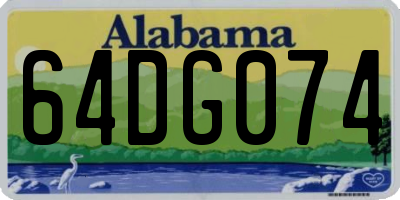 AL license plate 64DG074