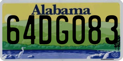 AL license plate 64DG083